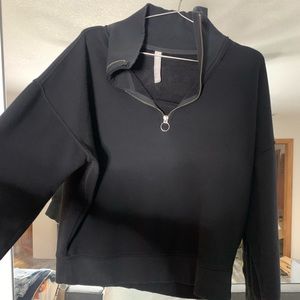 Athlete 3/4 zip black sweatshirt Medium LIKE NEW